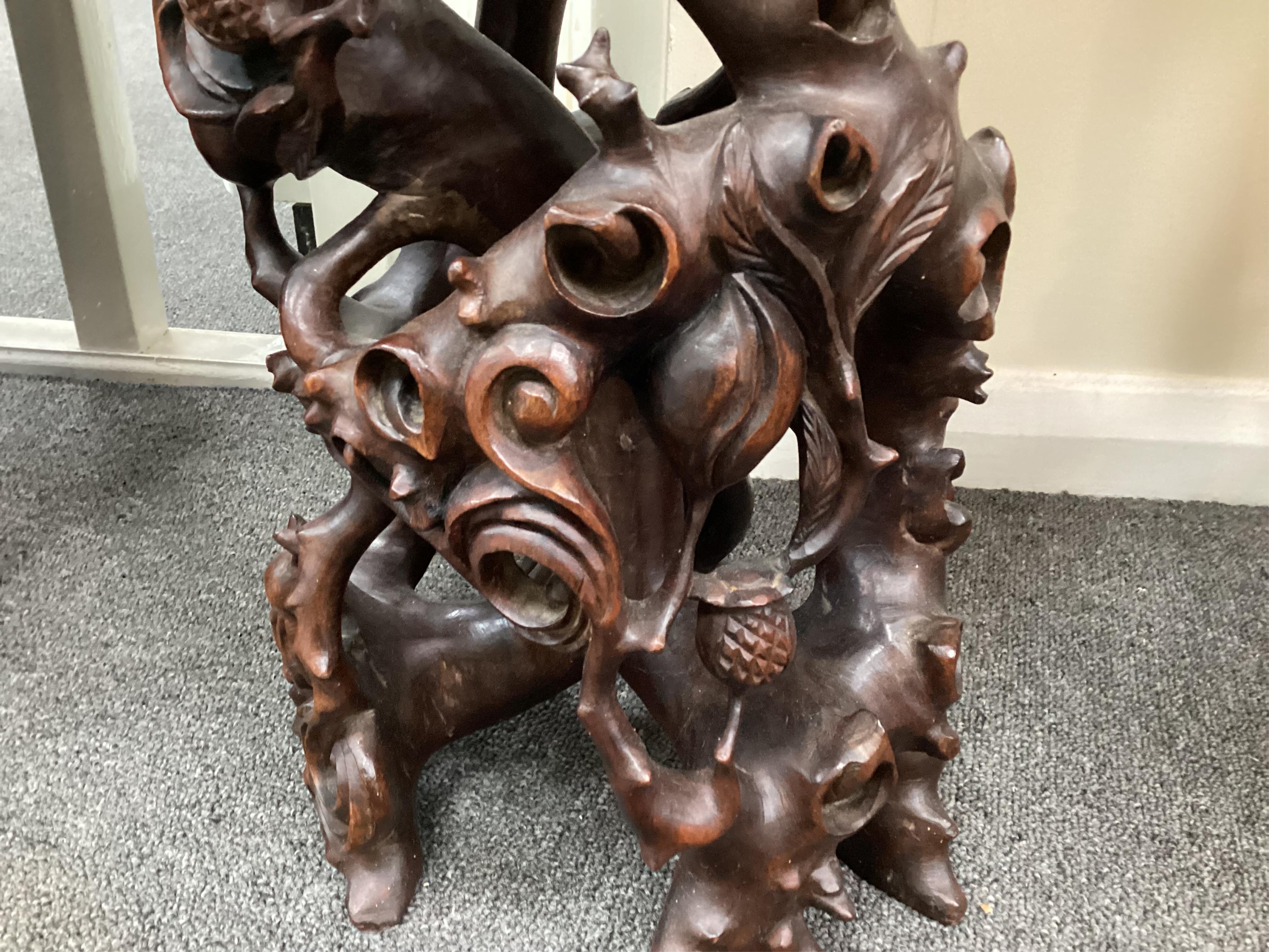 A Chinese rootwood tiered stand, 19th century